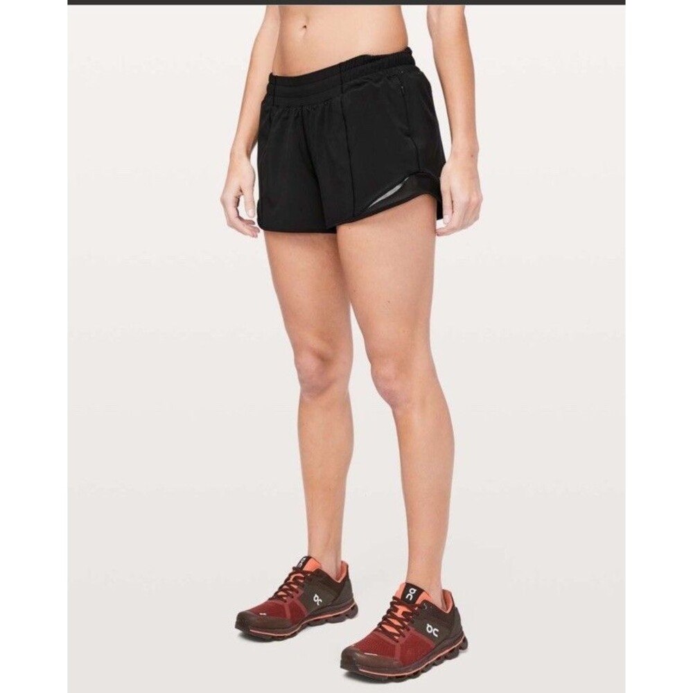 Lululemon Hotty Hot Short *Long 4 Women’s Black Lined